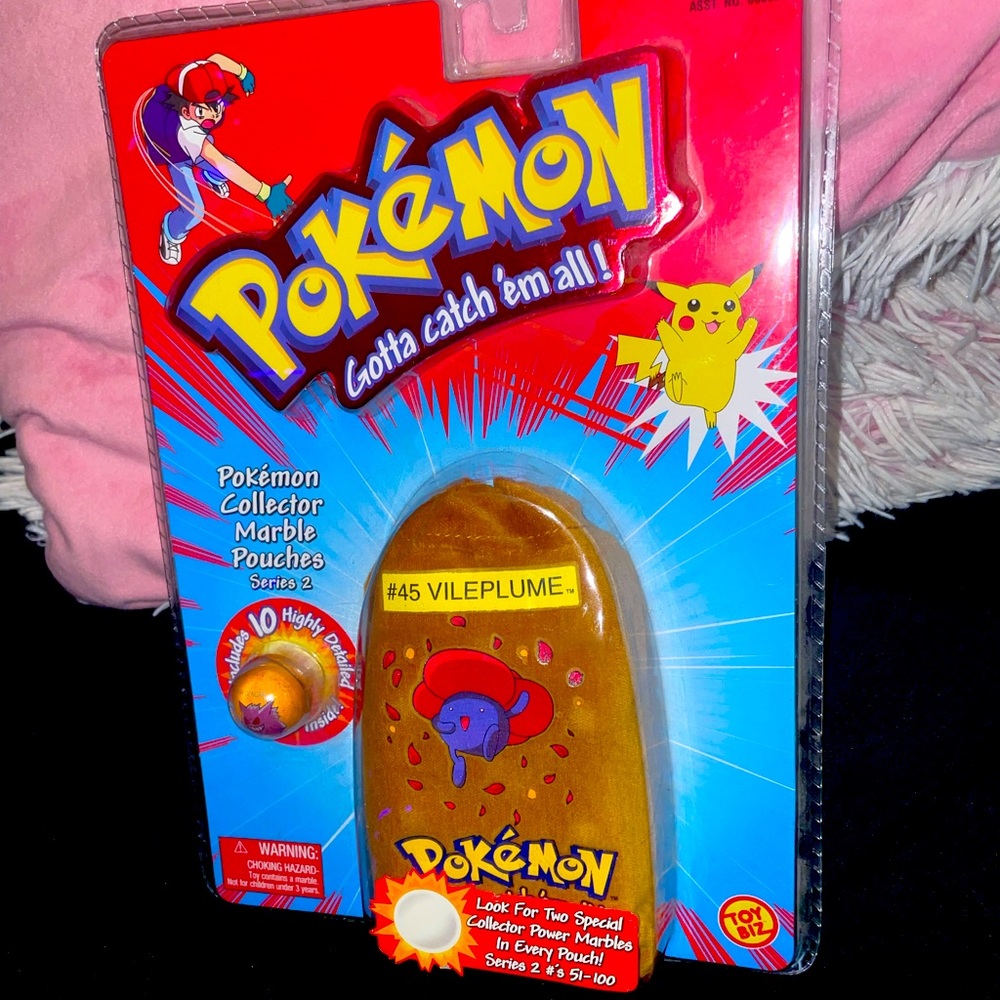 New Sealed Vintage Pokemon Collector Marble Pouches Series 2  #45 Vileplume